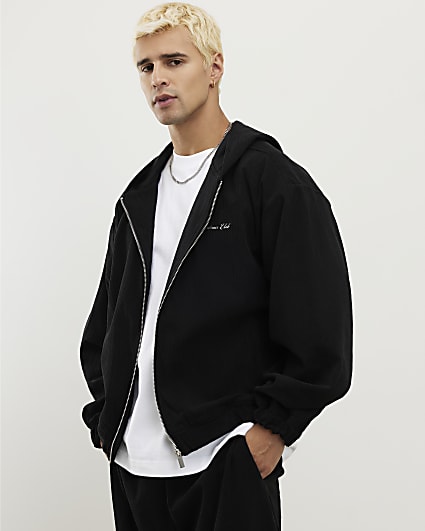Black Sanctuaire Corduroy Zip Through Hoodie