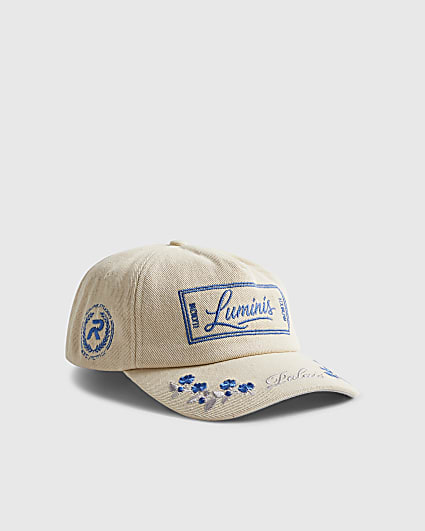 Beige Luminis Floral Cap