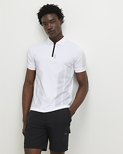White Slim Fit Polo Shirt