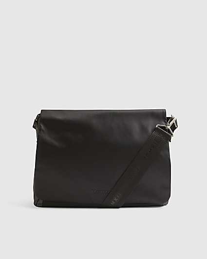 Black Nylon Messenger Bag