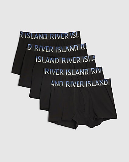 Black Ombre Waistband Pack Of 5 Trunks