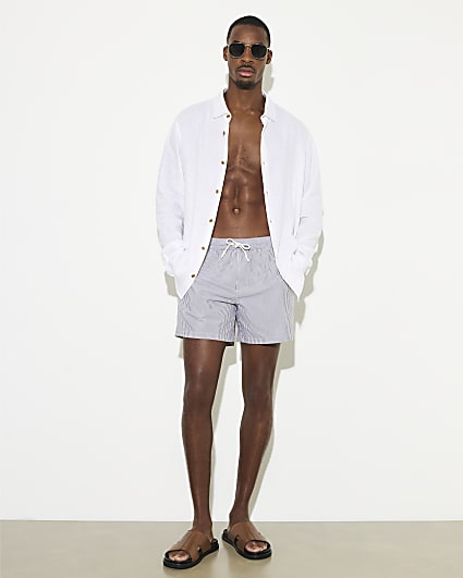 Blue Stripe Swim Shorts