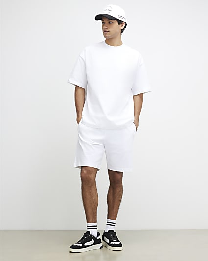 White T-Shirt And Shorts Set