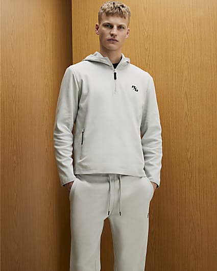 Grey RXR Half Zip Hoodie