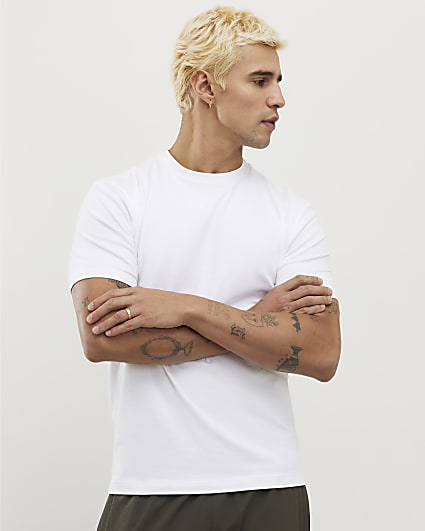 White Muscle Fit Pack Of 3 T-Shirts