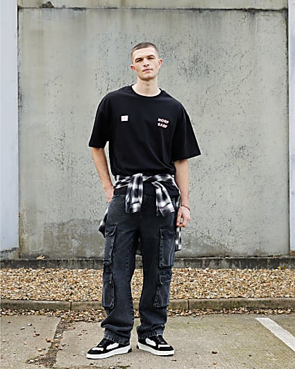 Real Hackney Dave Black Norf Sarf T-Shirt