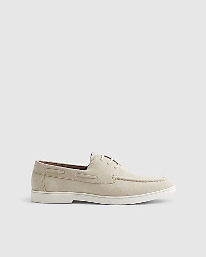 Beige Suede  Boat Shoes