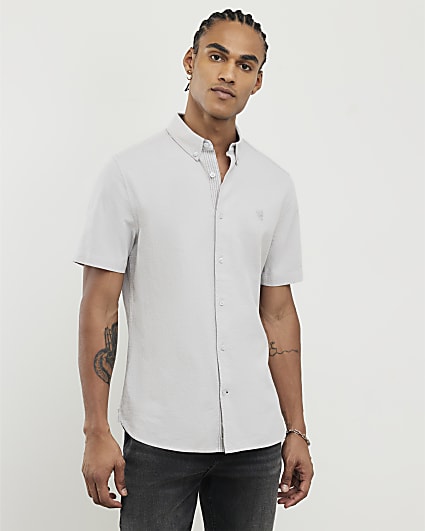 Grey Regular Fit Shirt