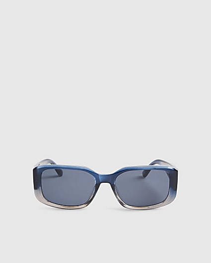 Blue Ombre Rectangle Sunglasses