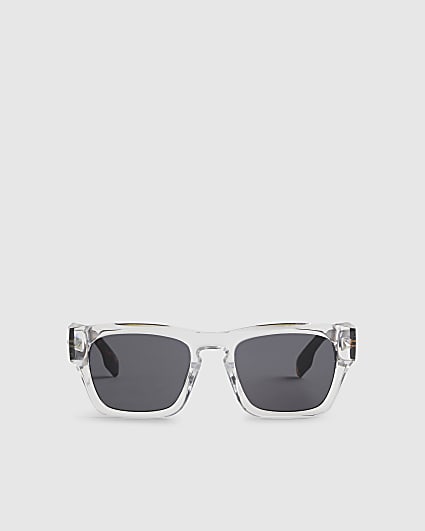 White Clear Frame Wayfarer Sunglasses