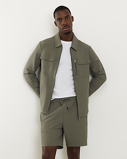 Green Muscle Fit Shacket