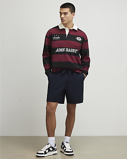 Navy Regular Fit Ripstop Shorts