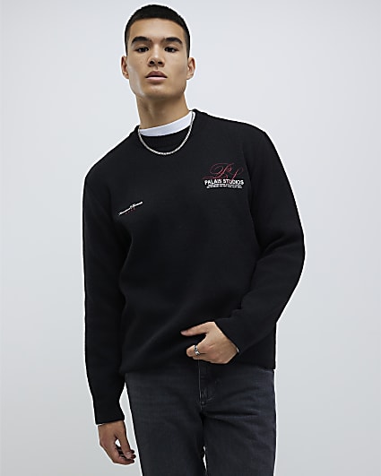 Black Regular Fit Palais Studio Sweatshirt