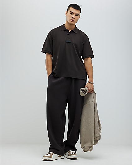 Brown Oversized Fit Luminis Polo Shirt