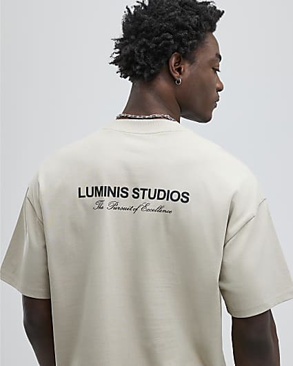 Beige Oversized Fit Luminis Studios T-Shirt