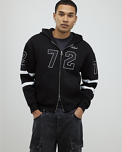 Black Oversized Fit 72 Palais Hoodie