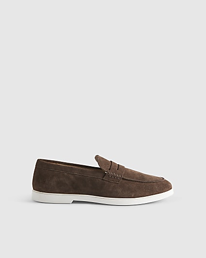 Brown Suede Loafers