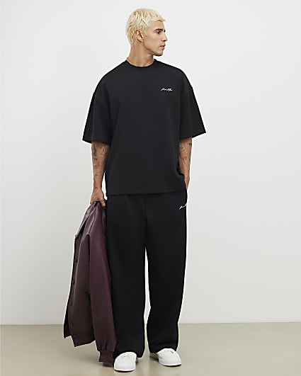 Black Wide Leg Joggers