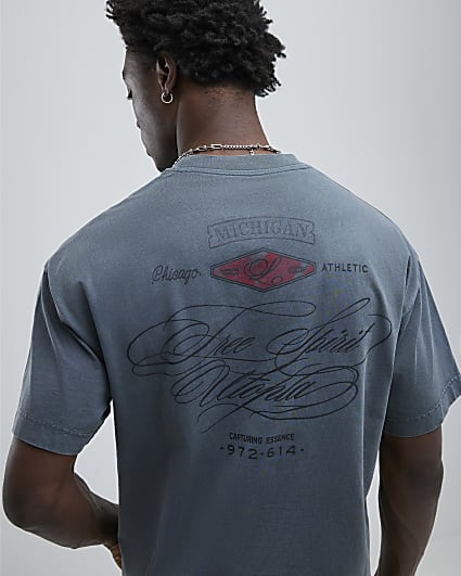 Black Oversized Fit Free Spirit T-Shirt