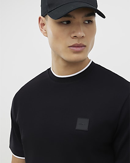 Black Slim Fit MCMXII Badge T-Shirt
