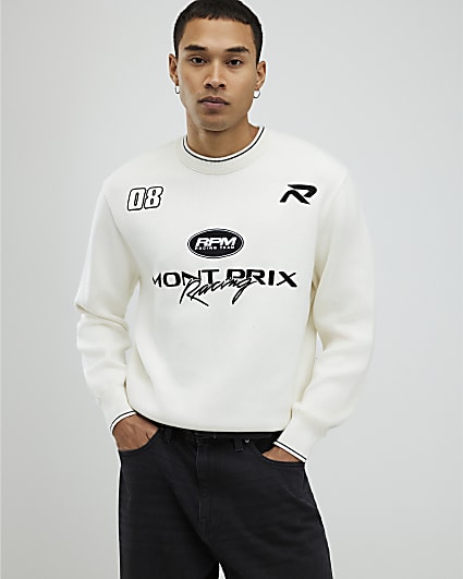 Cream Regular Fit Montprix Sweatshirt
