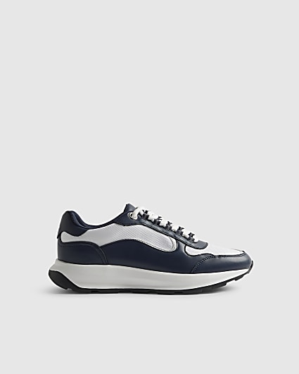 Navy Colour Block Trainers