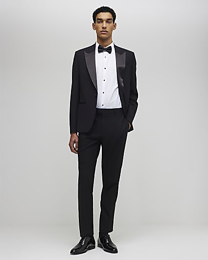 Black Slim Fit Suit Trousers