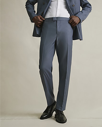 Blue Slim Fit Suit Trousers