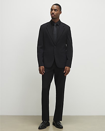 Black Slim Fit Suit Trousers