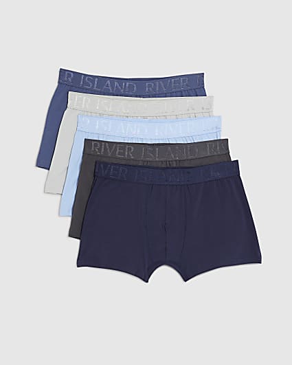 Blue RI Jacquard Pack Of 5 Trunks