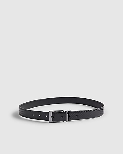 Black Textured Smooth Belt
