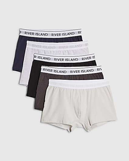 Grey Pack Of 5 Trunks