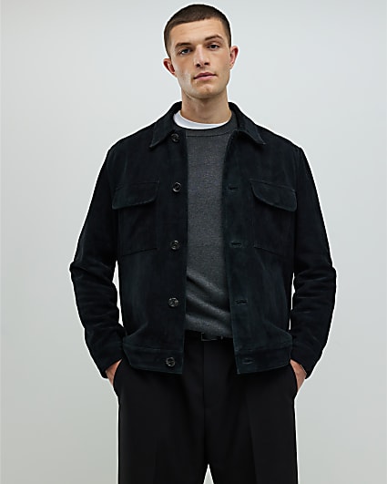 Black Premium Suede Western Jacket