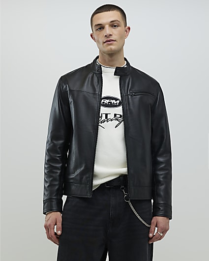 Black Leather Biker Jacket