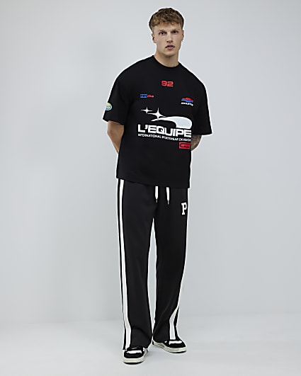 Black Oversized Fit L'equipe T-Shirt