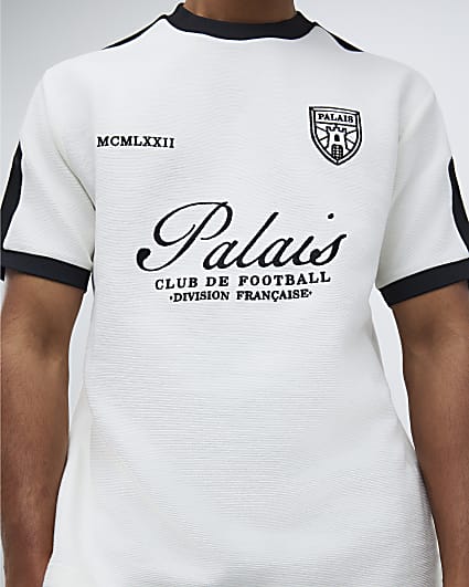 White Regular Fit Palais Badge T-Shirt