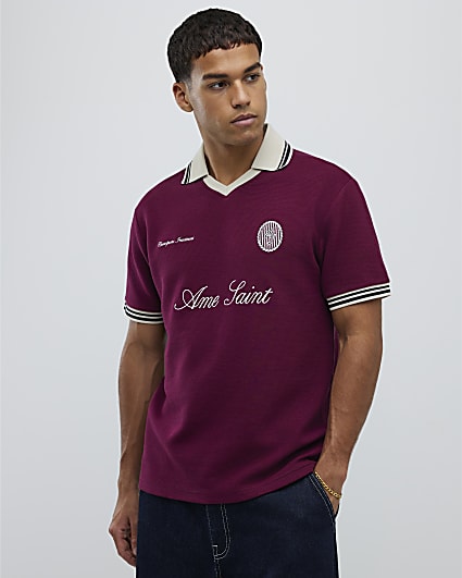 Red Regular Fit Ame Saint Polo Shirt