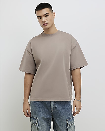 Beige Oversized Fit T-Shirt