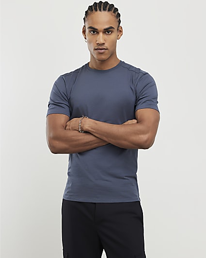 Blue Muscle Fit T-Shirt