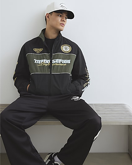 Black Motorcross Tracksuit Jacket