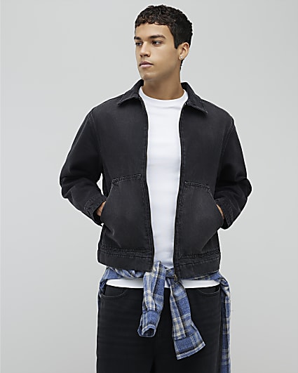 Black Regular Fit Denim Jacket