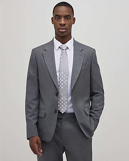 Grey Slim Fit Suit Jacket