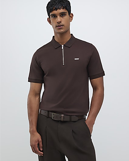 Brown Slim Fit Premium Polo Shirt