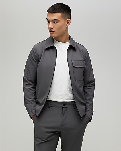 Grey Skinny Fit Jacket