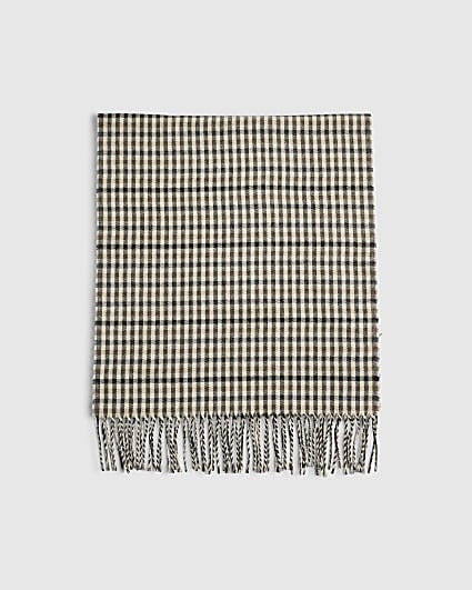 Beige Check Scarf