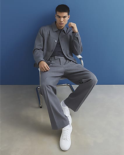 Blue Relaxed Fit Elasticated Trousers