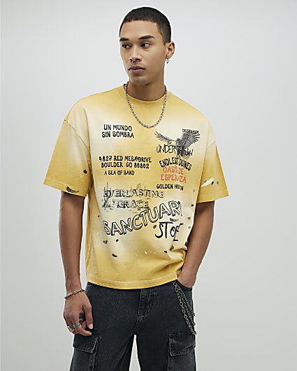 Yellow Oversized Fit Paradise T-Shirt