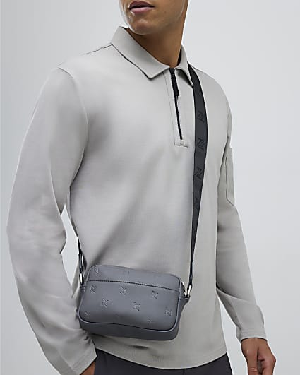 Grey Cross Body Monogram Bag