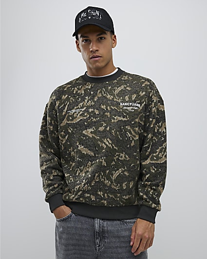 Green Sanctuarie Camouflage Sweatshirt