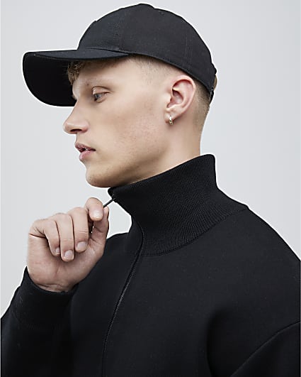 Black Slim Fit Zip Through Jacket